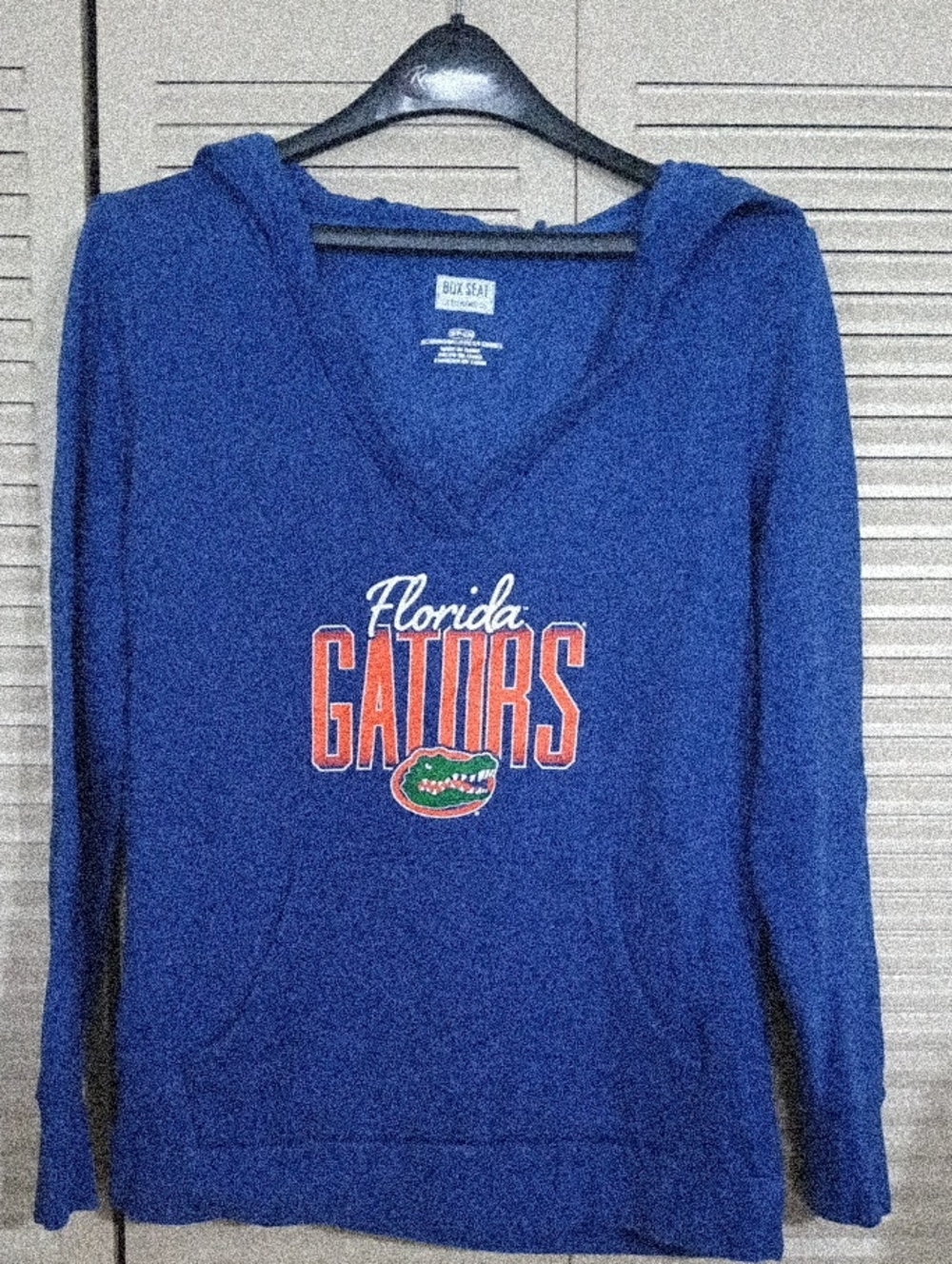 Blue Florida Gators V-Neck Hoodie Sweatshirt